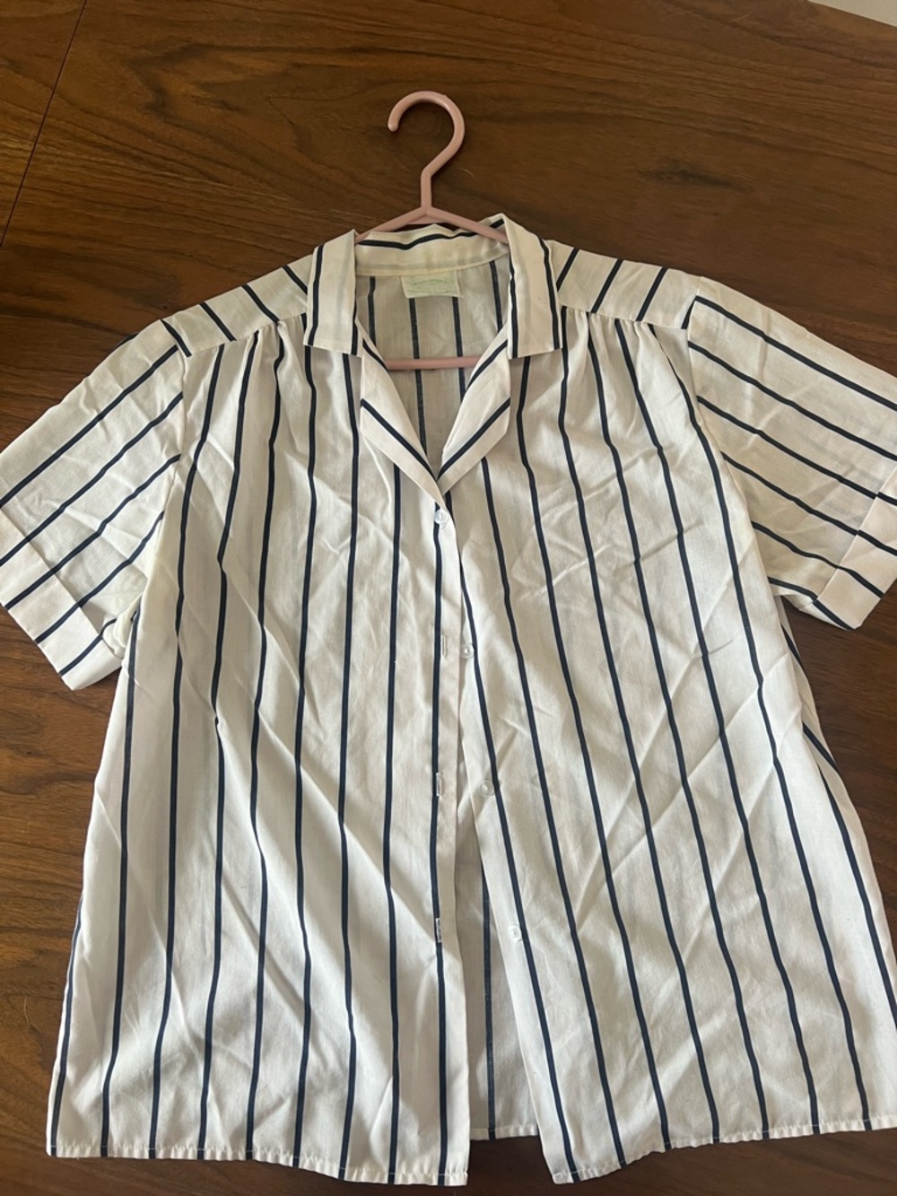 Women’s vintage shirt Separate Scene brand White with black stripes size Medium